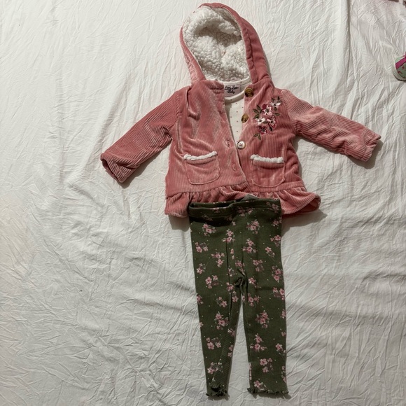 Baby Girls 6 Month Shirt Outfit Bundle Yellow Plaid Gingham Floral - Picture 4 of 7